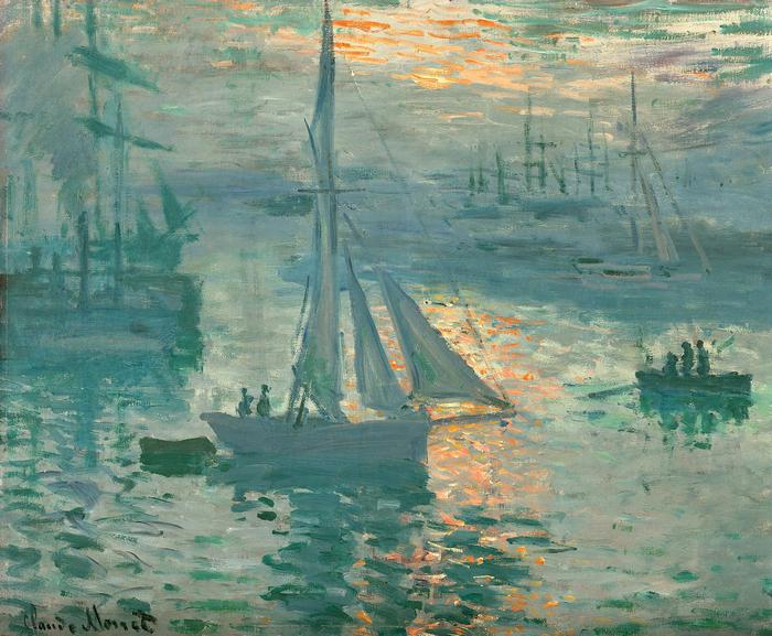 Napfelkelte a kikötőben (1873), Claude Monet