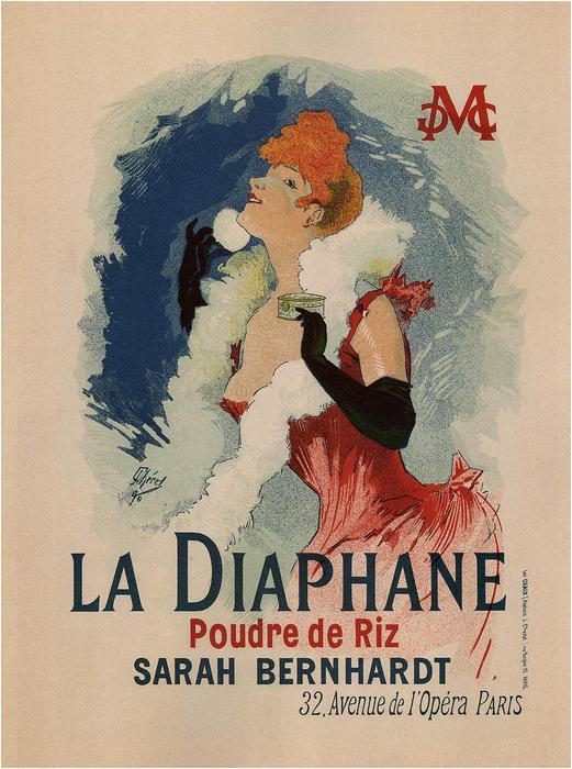 La Diaphane Poudre de Riz (Sarah Bernhardt), Jules Chéret