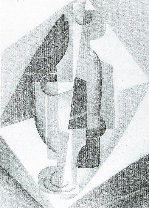 Csendélet üveggel és pohárral, Juan Gris