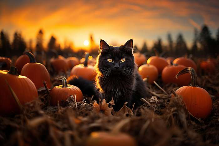 Cica a tökmezőn halloween-kor, Partner Kollekció