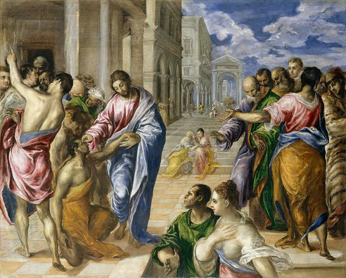 Jézus meggyógyítja a vakokat, El Greco