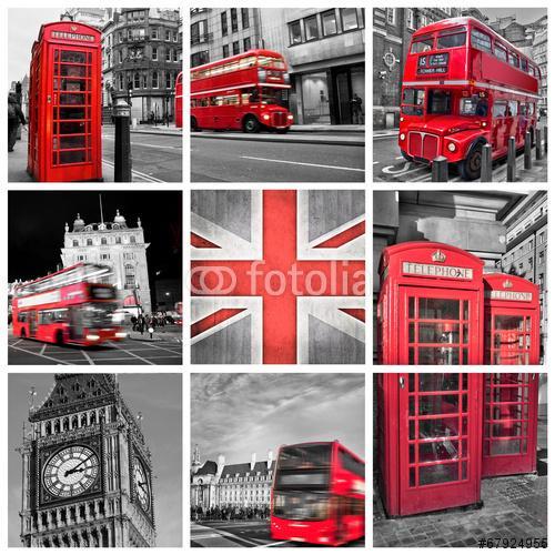 London fotókollázás, szelektív szín, Premium Kollekció