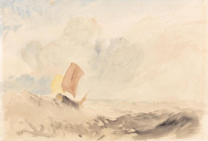 Hullámzó tenger halászhajóval, William Turner