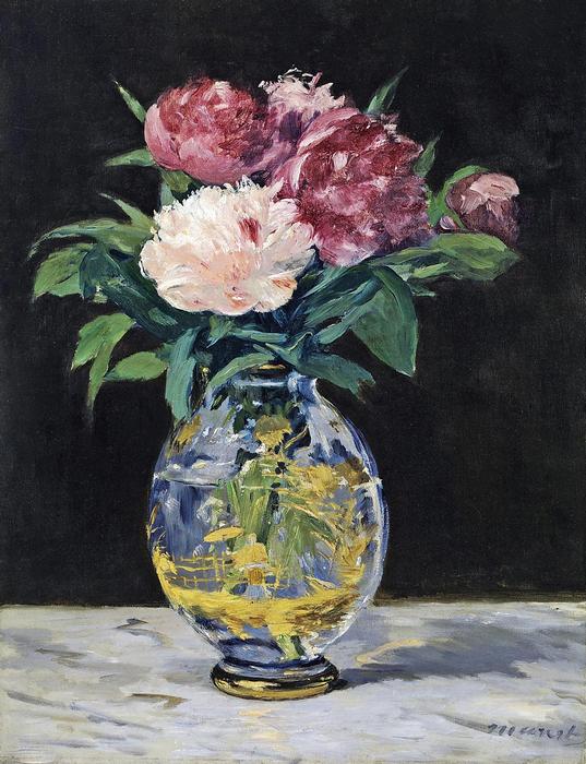 Pünkösdi rózsák vázában, Edouard Manet