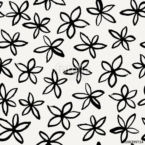 Hand Drawn Floral Seamless Pattern, Premium Kollekció