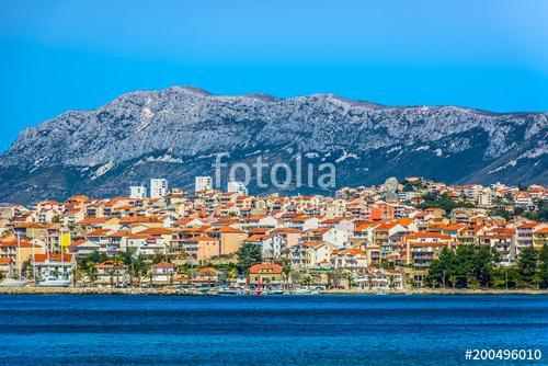 Podstrana coastline mediterranean scenery. / Seafront view at picturesque small town Podstrana in suburb of Split city, Croatia , Premium Kollekció