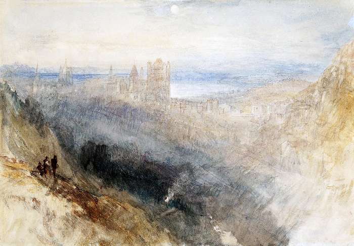 Hold Lausanne felett (színverzió 1), William Turner