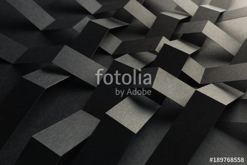 Composition abstract of geometric shapes, dark background, Premium Kollekció