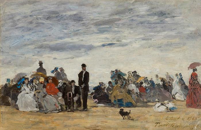 Tengerpart Trouville-nál, Eugène Louis Boudin