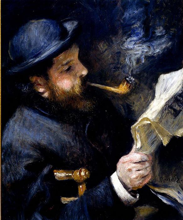 Claude Monet újságot olvas, Pierre Auguste Renoir