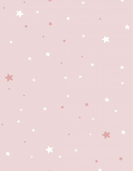 Csillagok rózsaszín alapon tapétaminta, 