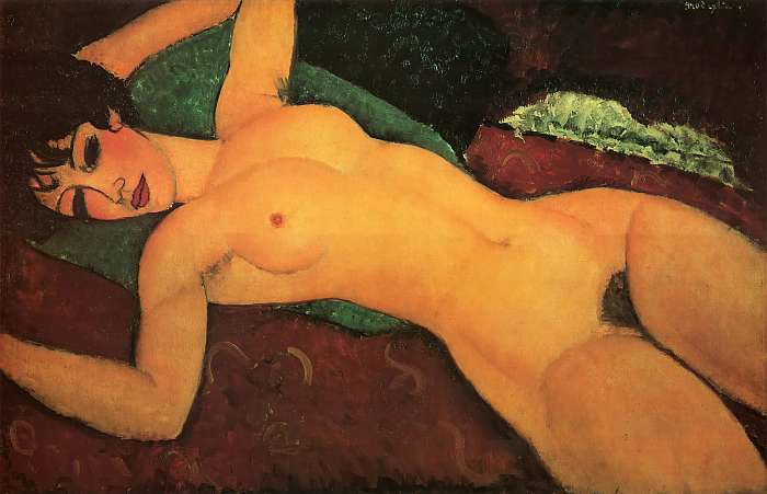 Akt széttárt karokkal (1917), Modigliani