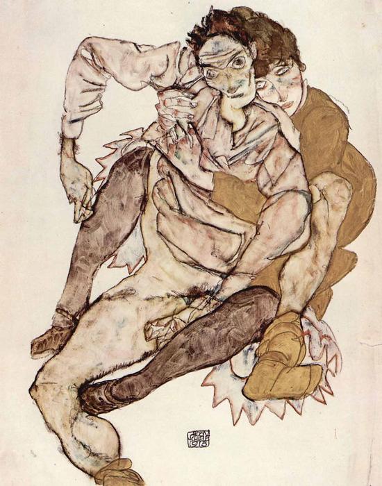 Ülő pár, Egon Schiele