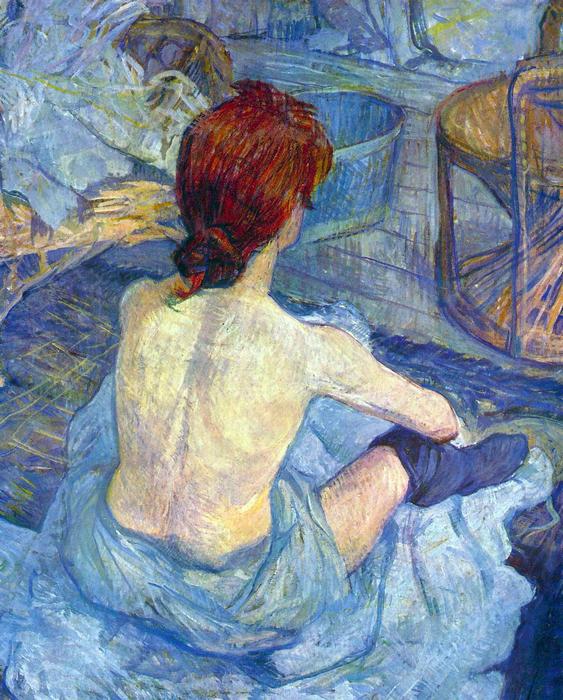 Vörös hajú nő a fürdőben, Henri de Toulouse Lautrec