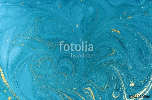 Marble abstract acrylic background. Nature green marbling artwork texture. Golden glitter., Premium Kollekció