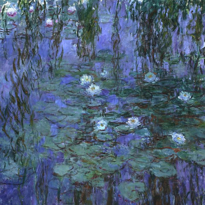Kék tavirózsák (1918 körül), Claude Monet