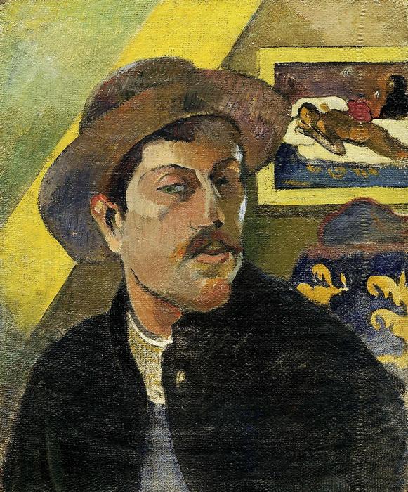 Önarckép kalappal - Színverzió 1., Paul Gauguin