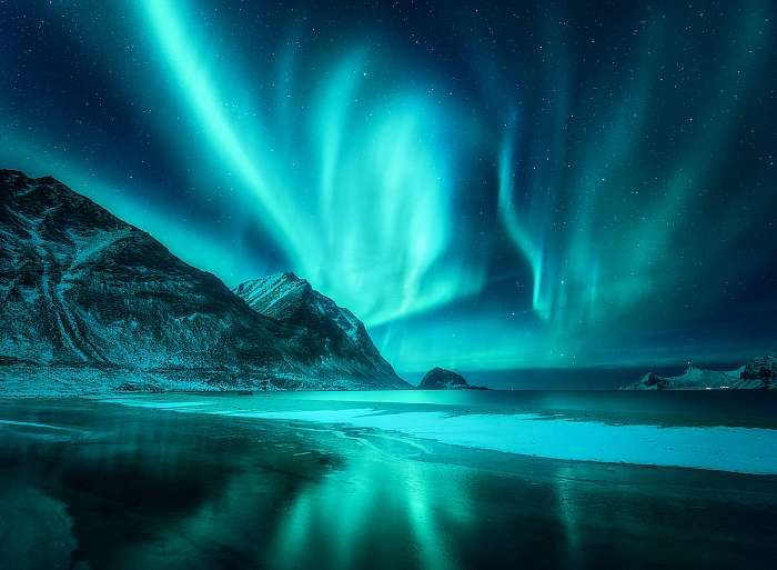 Csodálatos sarki fények Norvégiában, 