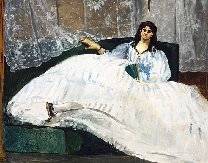 Hölgy legyezővel, Edouard Manet