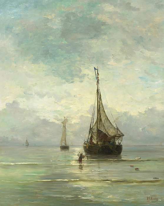Nyugodt tenger (c.1870-1880), Hendrik Willem Mesdag