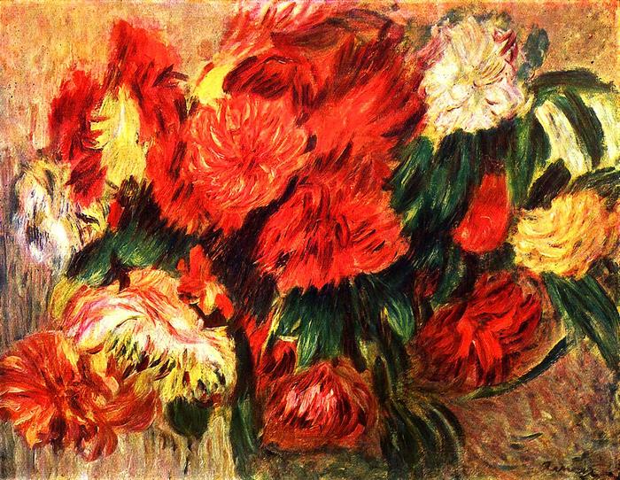 Csendélet krizantémokkal, Pierre Auguste Renoir