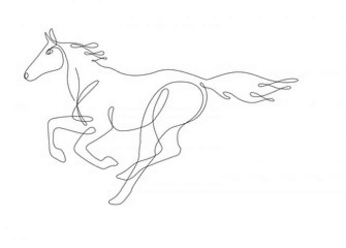 Vágtató ló (vonalrajz, line art), Partner Kollekció