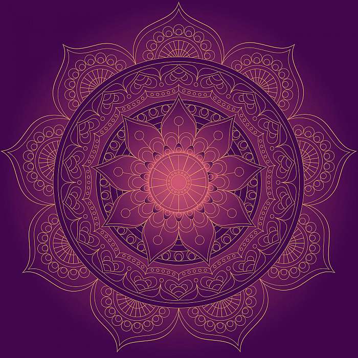 Mandala, square background design, lace ornament in oriental sty, Premium Kollekció