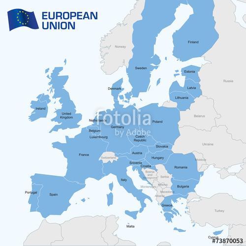 Európa - Az Európai Unió térképe, Premium Kollekció