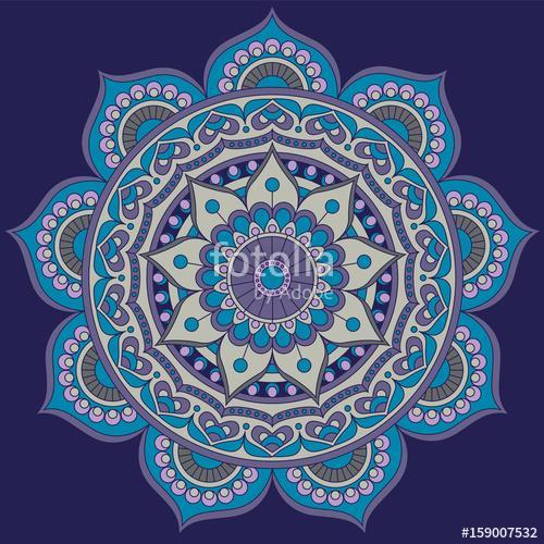 Mandala, square background design, lace ornament in oriental sty, Premium Kollekció
