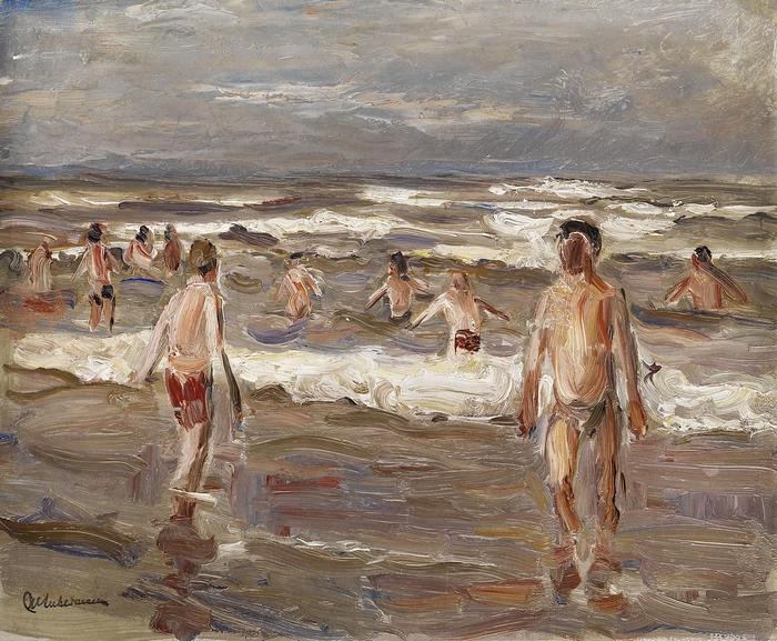 Fürdőzők a tengerben (1899), Max Liebermann