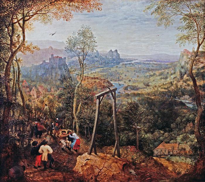 Szarka az akasztófán (színverzió 1.), Pieter Bruegel the Elder