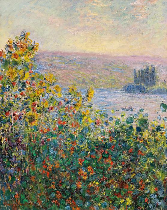 Virágágyás Vétheuil-nál (1871), Claude Monet
