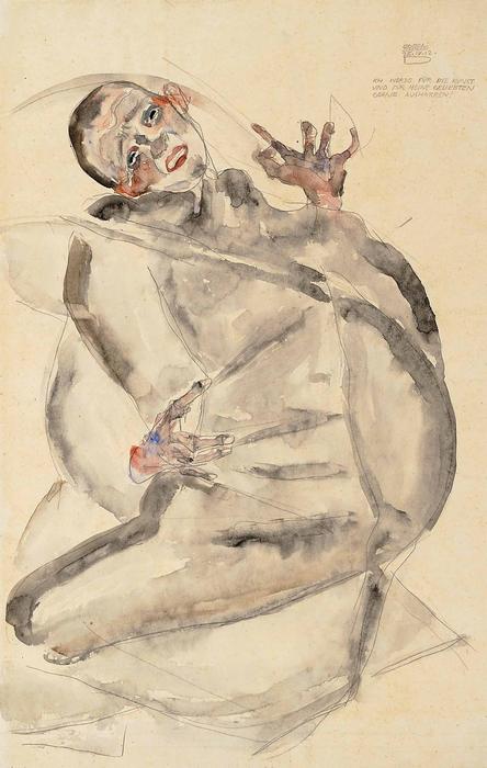 I will gladly endure for art and my Loved Ones, Egon Schiele