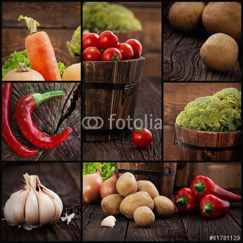 Szerves zöldségek kollázsai, Premium Kollekció