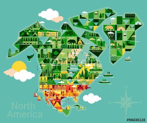 Észak-Amerika karikatúra térképe, Premium Kollekció