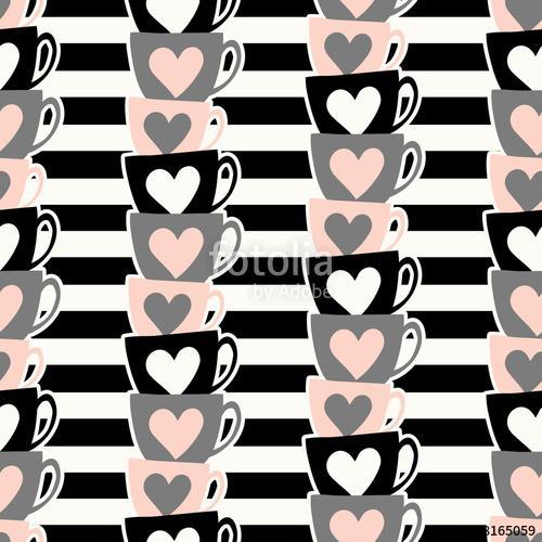 Cute Cups Pattern, Premium Kollekció