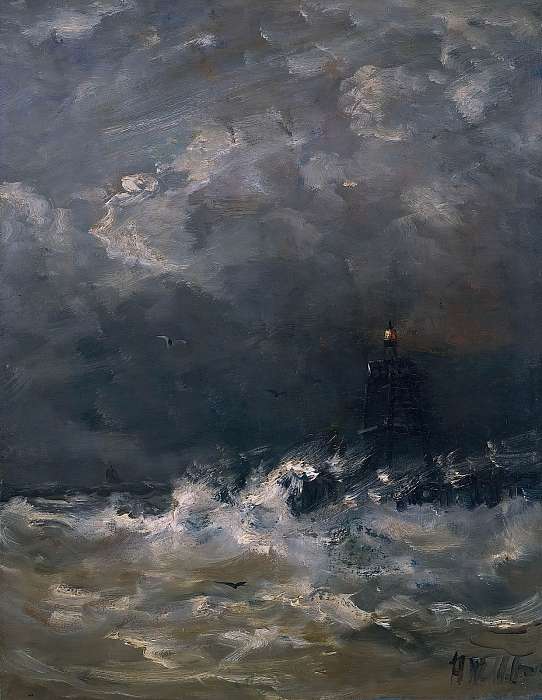 Világítótorony a hullámtörésben (1900), Hendrik Willem Mesdag