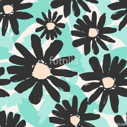 Hand Drawn Flowers Seamless Pattern, Premium Kollekció