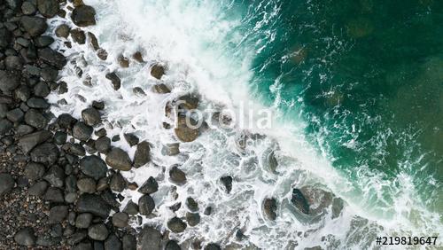 View of a drone at the  Beach,top view aerial drone photo of stunning colored sea beach, Premium Kollekció