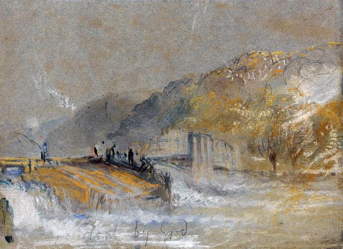 Folyó horgászokkal (Színverzió 1), William Turner