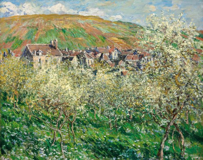 Virágzó szilvafák (1879), Claude Monet