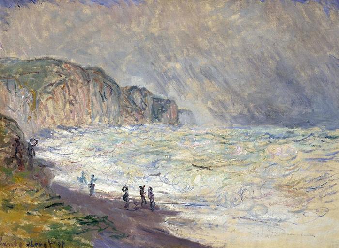 Háborgó tenger Pourville-nél (1897), Claude Monet