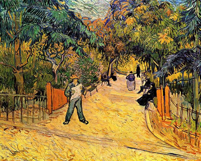 Az Arles-i park bejárata (1888), Vincent Van Gogh