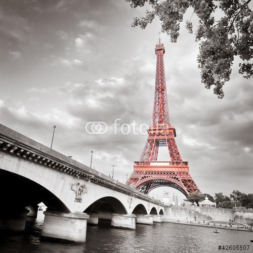 Eiffel-torony monokróm szelektív színezék, Premium Kollekció