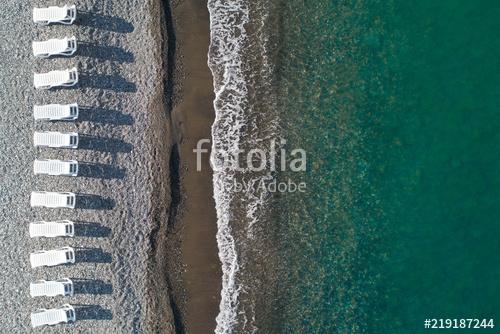 View of a drone at the  Beach,top view aerial drone photo of stunning colored sea beach, Premium Kollekció