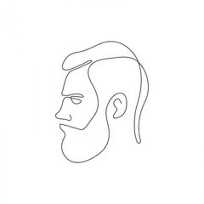 Férfi fej szakállal (vonalrajz, lien art), Partner Kollekció