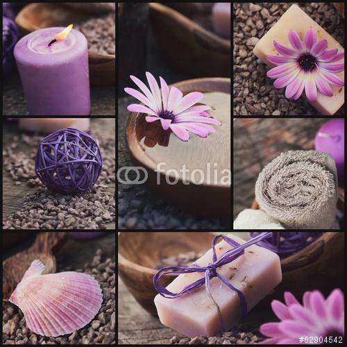 Lila fürdő kollázs, Premium Kollekció