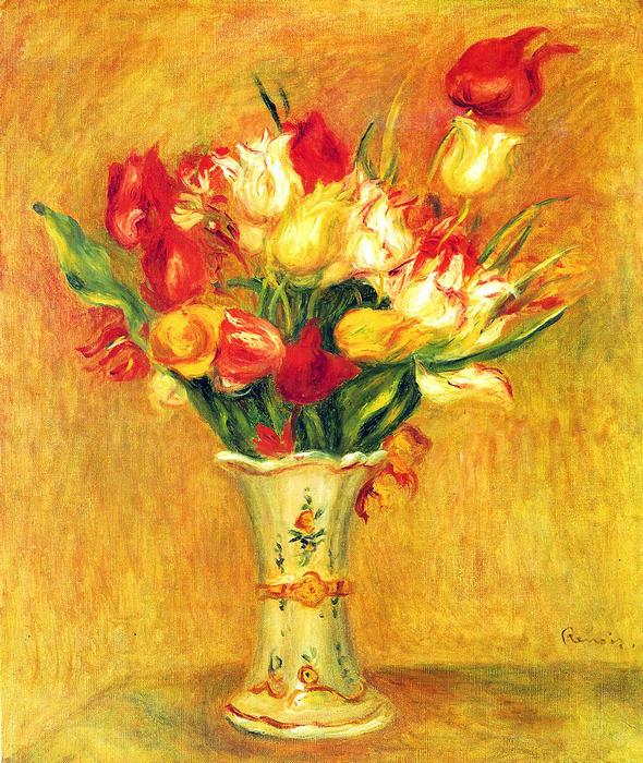 Tulipánok vázában, Pierre Auguste Renoir