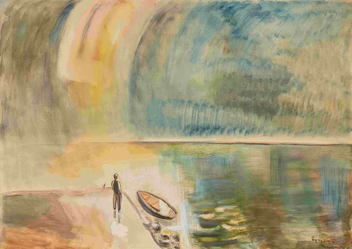 Szivarvany a balaton felett (vihar-utan) (c1938), Egry József Szivarvany a balaton felett (vihar-utan) (c1938), Egry József