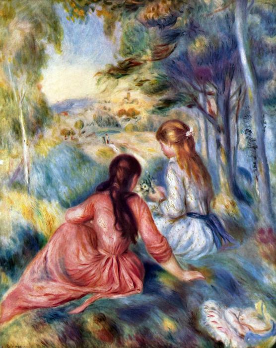 Fiatal lányok a réten, Pierre Auguste Renoir